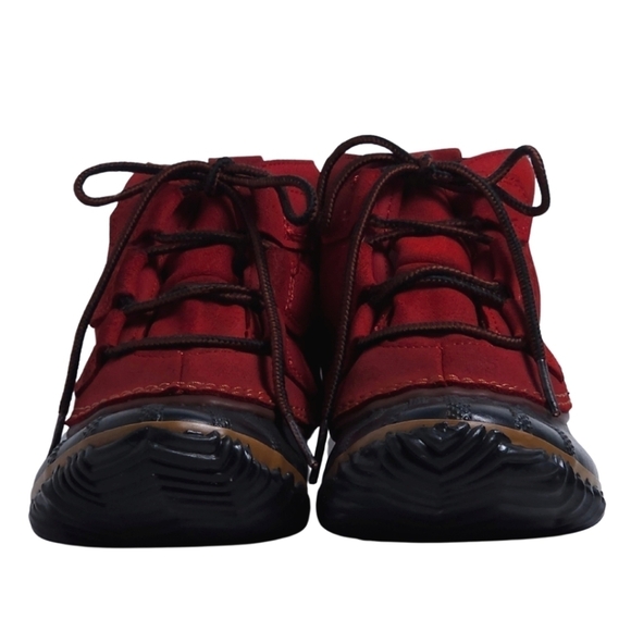 Sorel Women's Out N About Red Waterproof Leather Duck Boots Size 9 - Picture 2 of 10